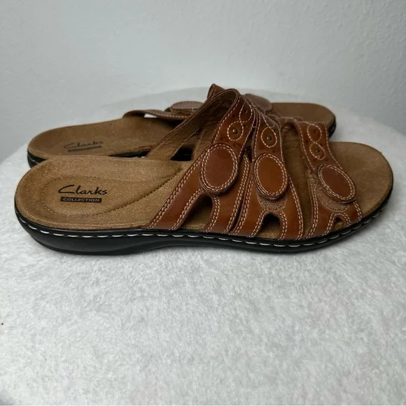 NWOB Clarks Leisa Faye Tan Brown Leather Size 10M - Picture 6 of 10